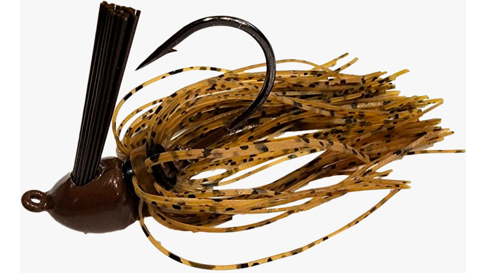 Chompers Flipping Brush Jigs 3/8 oz - 2 Pack, Green Pumpkin, FFSBJ38-202