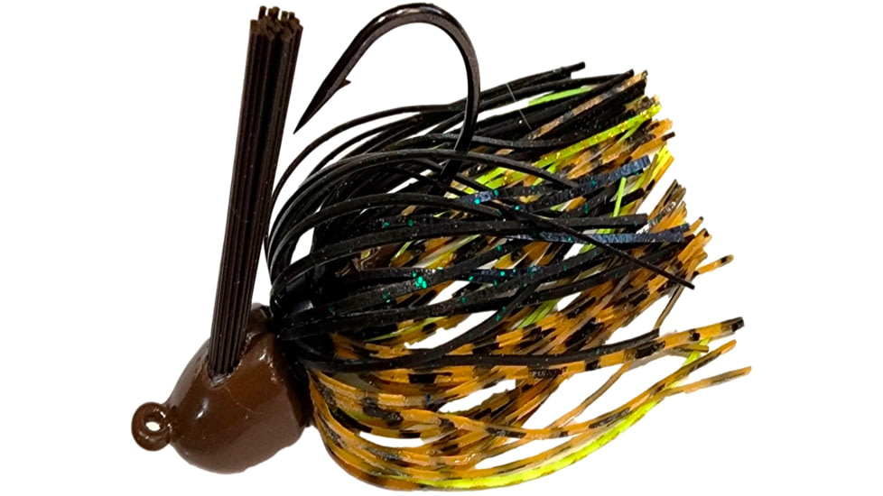 Chompers Flipping Brush Jigs 3/8 oz - 2 Pack, Missouri Craw, FFSBJ38-206