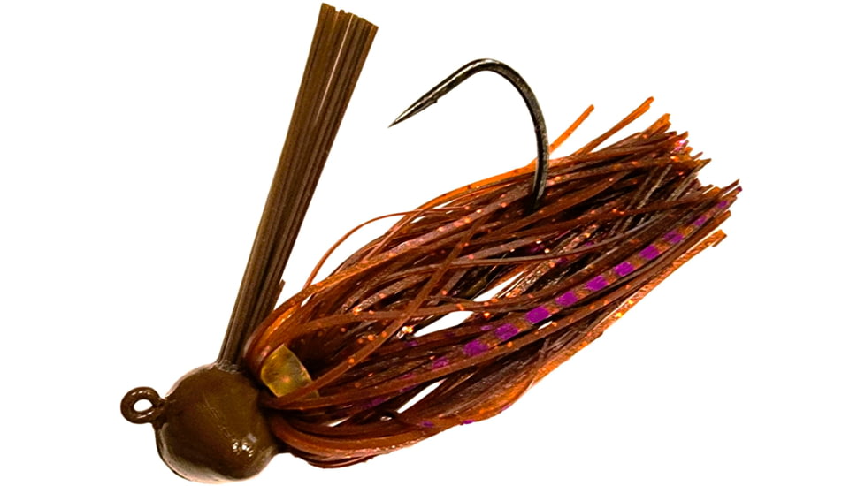 Chompers Skirted Football Jig 3/8 oz - 2 Pack, PB&amp;J, SFB38-200