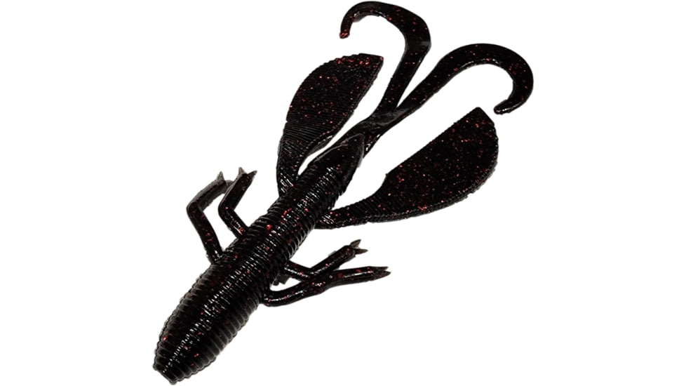 Chompers Baby Wild Hawg Soft Bait, 3.5, Black/Red Flake, BWH310-13