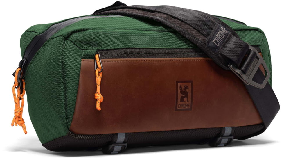 Chrome Industries Kadet Sling Mini 5L Frame Bags, Leather/Green, 5 liters, BG-321-LTGR-NA-NA