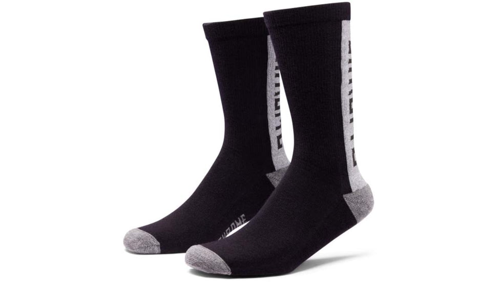 Chrome Industries Merino Crew Socks 4FB5FE33, Black Reflective, SM / MD, AC-236-BKRF-NA-SM/MD