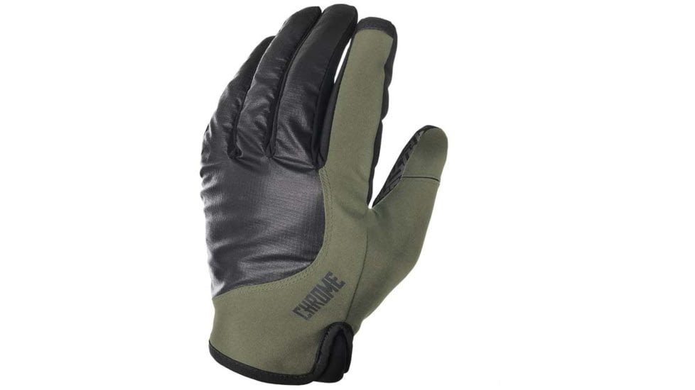 Chrome Industries Midweight Cycle Gloves 9864D53E, Olive Black, MD, AC-192-OLBK-NA-MD