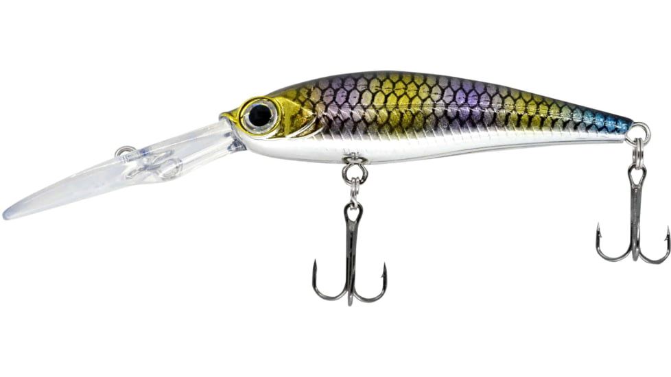 CHUBBS Diving Minnow, 2 1/4in, 3/16oz, #6 Hooks, Chrome Black, YDVM-CBL