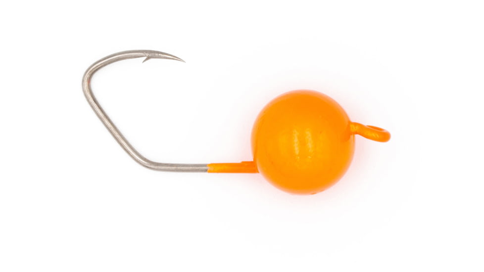 CHUBBS Floating V-Loc Jigheads, 5 Pack, 1/2in Diameter Head Size, Orange, YFJH5-ORG