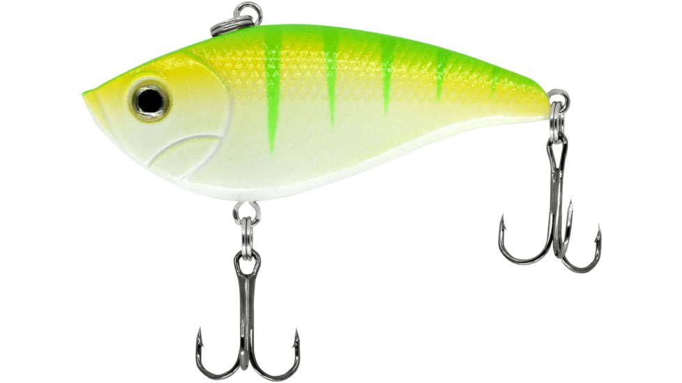 CHUBBS Loud Shad, 2 3/4in, 5/8oz, #4 Hook Front, #6 Hook Back, Green Tiger Glow, YLS58-GRT