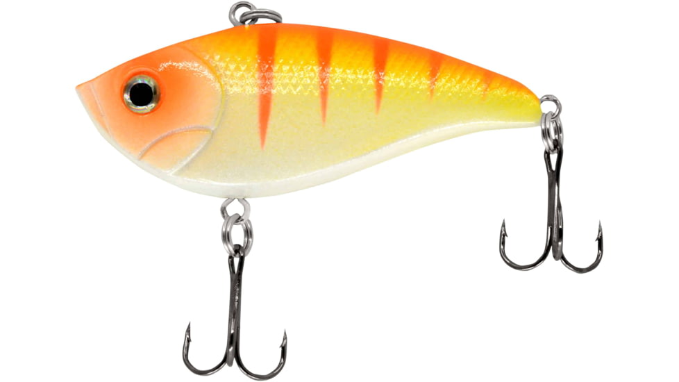 CHUBBS Loud Shad, 2in, 3/8oz, #8 Hook Front and Back, Orange Tiger Glow, YLS38-OR