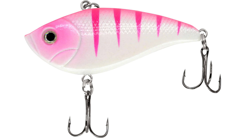 CHUBBS Loud Shad, 2in, 3/8oz, #8 Hook Front and Back, Pink Tiger Glow, YLS38-PIT