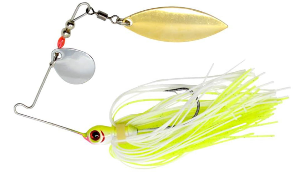CHUBBS Min-Spin, 3/16oz, Tandem, Chart/White, YCS316D-CW