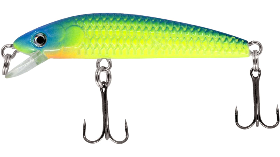 CHUBBS Panfish Minnow, 2in, 1/16 oz, #12 Hook, Blue Chart., YMM-204