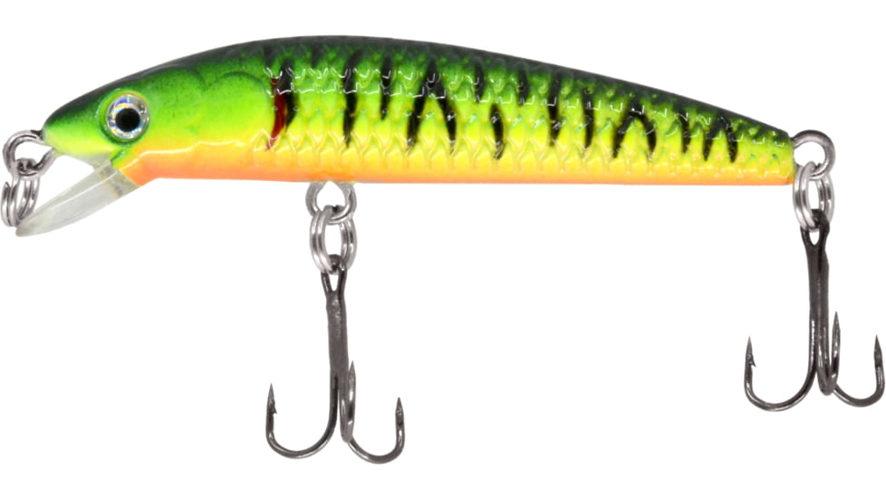 CHUBBS Panfish Minnow, 2in, 1/16 oz, #12 Hook, Firetiger, YMM-FT