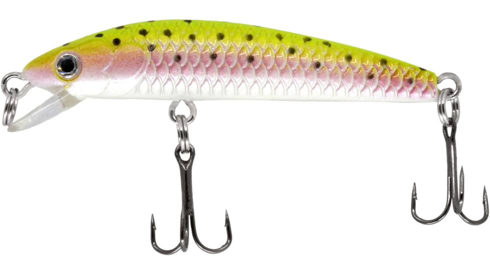CHUBBS Panfish Minnow, 2in, 1/16 oz, #12 Hook, Rainbow Trout, YMM-77