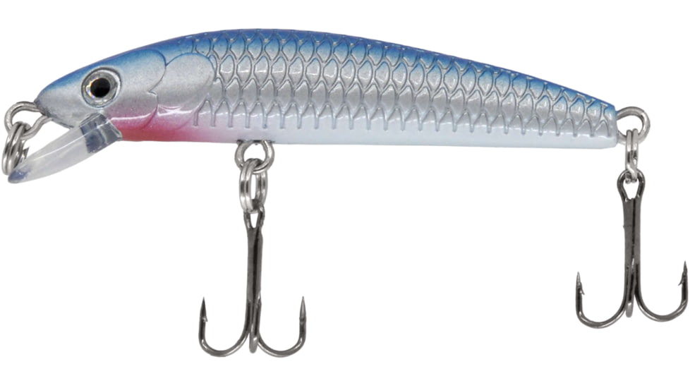 CHUBBS Panfish Minnow, 2in, 1/16 oz, #12 Hook, Silver/Blue, YMM-51