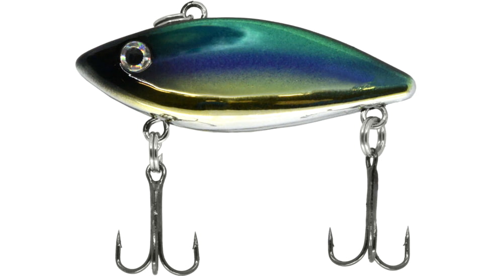 CHUBBS Panfish Rattle Shad, 1 1/2in, 5/32oz, #12 Hook, Blue Chrome, YPRS-BLC