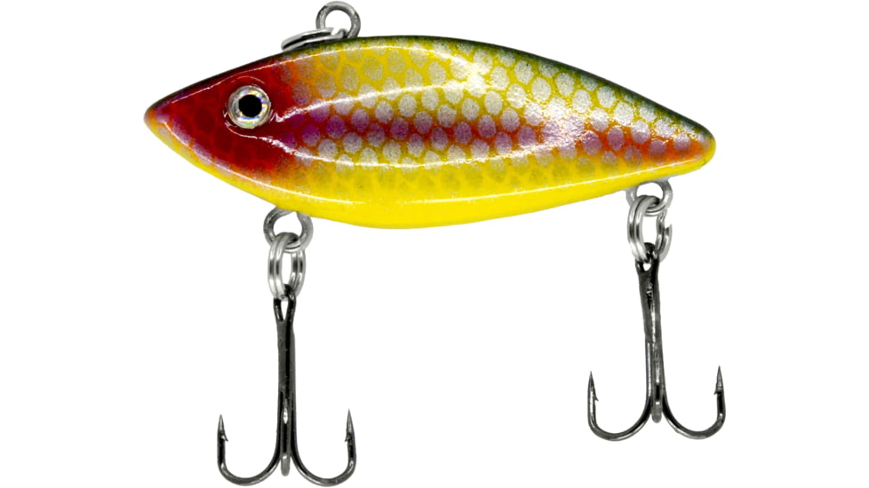 CHUBBS Panfish Rattle Shad, 1 1/2in, 5/32oz, #12 Hook, Fire Shad, YPRS-FIS