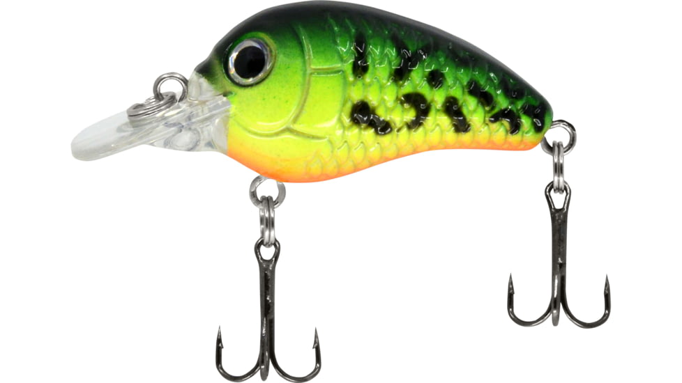 CHUBBS Panfish Square Bill, 1 1/4in, 1/16 oz, #12 Hook, Firetiger, Y125-22