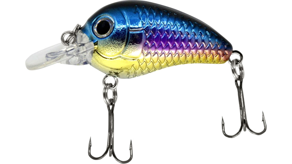 CHUBBS Panfish Square Bill, 1 1/4in, 1/16 oz, #12 Hook, Hot Lights, Y125-18