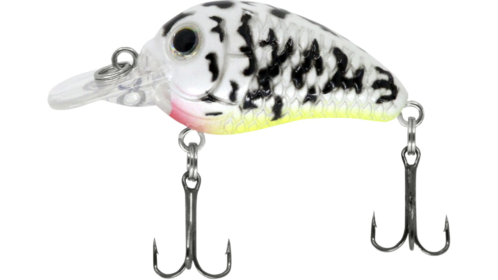 CHUBBS Panfish Square Bill, 1 1/4in, 1/16 oz, #12 Hook, White Splatter, Y125-65