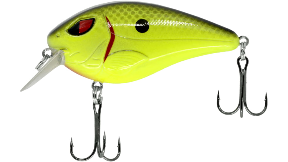 CHUBBS Rattling Square Bill, 2 3/4in, 11/16oz, #6 Hook, Chart/Black, YSBB-380