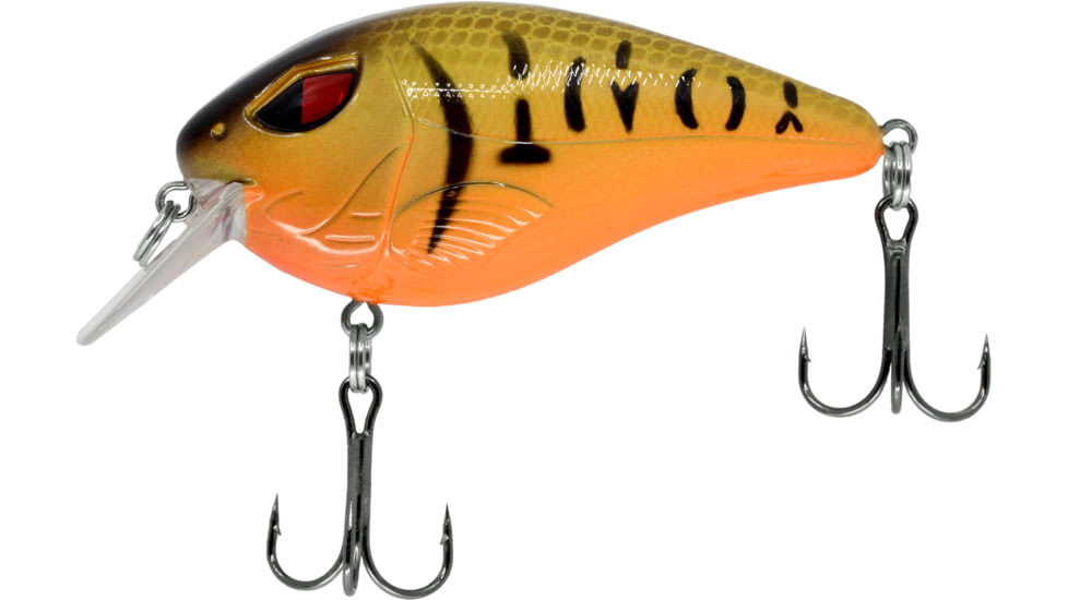 CHUBBS Rattling Square Bill, 2 3/4in, 11/16oz, #6 Hook, Orange Craw, YSBB-383