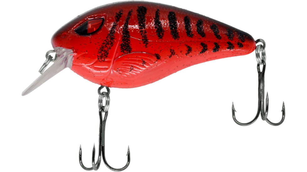 CHUBBS Rattling Square Bill, 2 3/4in, 11/16oz, #6 Hook, Red Craw, YSBB-384