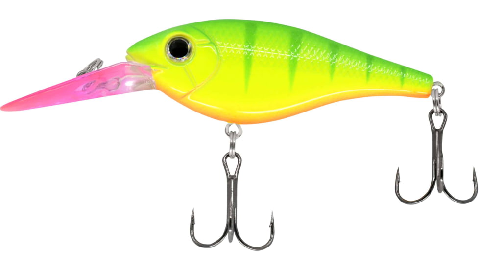 CHUBBS Shad 7, 2 3/4in, 3/8oz, #6 Hooks, Fire Lime, YSL7-FLM