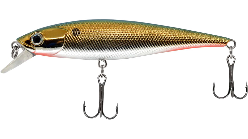 CHUBBS Shallow Minnow, 3 1/2in, 1/3oz, #6 Hooks, Chrome Blue Back, YMN35-CBU