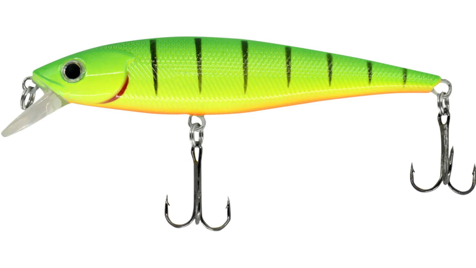 CHUBBS Shallow Minnow, 3 1/2in, 1/3oz, #6 Hooks, Firetiger, YMN35-FT