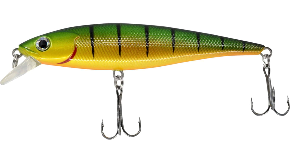 CHUBBS Shallow Minnow, 3 1/2in, 1/3oz, #6 Hooks, Perch, YMN35-PE
