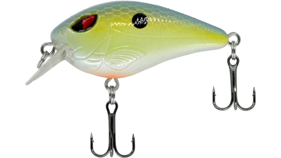 CHUBBS Shallow Square Bill, 2in, 1/4oz, #6 Hook, Blue Rise, YMES-386