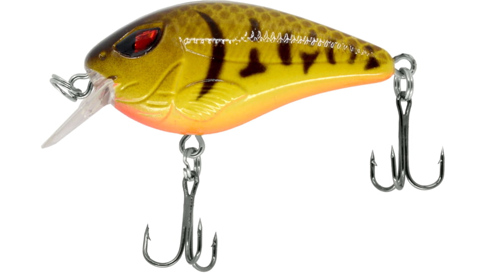 CHUBBS Shallow Square Bill, 2in, 1/4oz, #6 Hook, Orange Craw, YMES-383