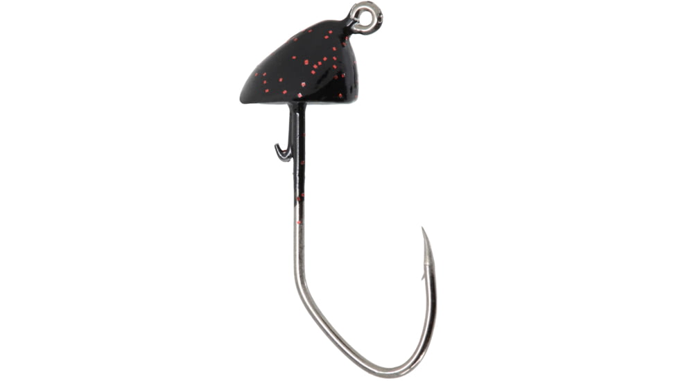 CHUBBS Swimbait Heads, 1/2 oz, 5/0, 3-Pack, Black Red Flake, YSBH12BL-3
