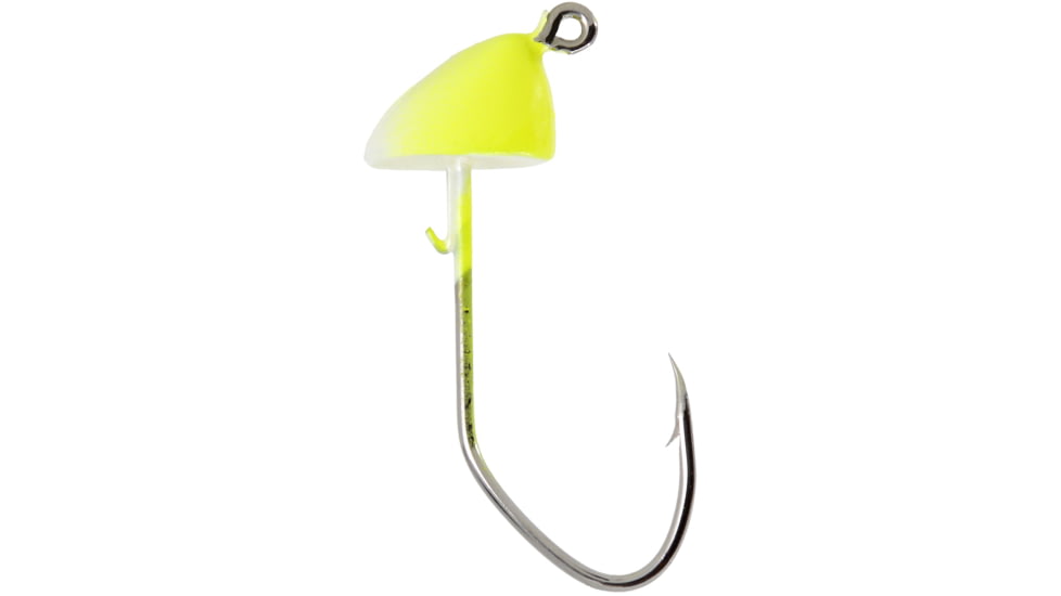 CHUBBS Swimbait Heads, 1/2 oz, 5/0, 3-Pack, White/Chart Flash, YSBH12WH-3