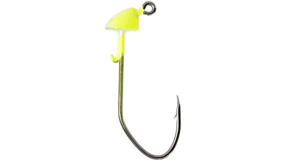 CHUBBS Swimbait Heads, 1/8 oz, 5/0, 3-Pack, White/Chart Flash, YSBH18WH-3