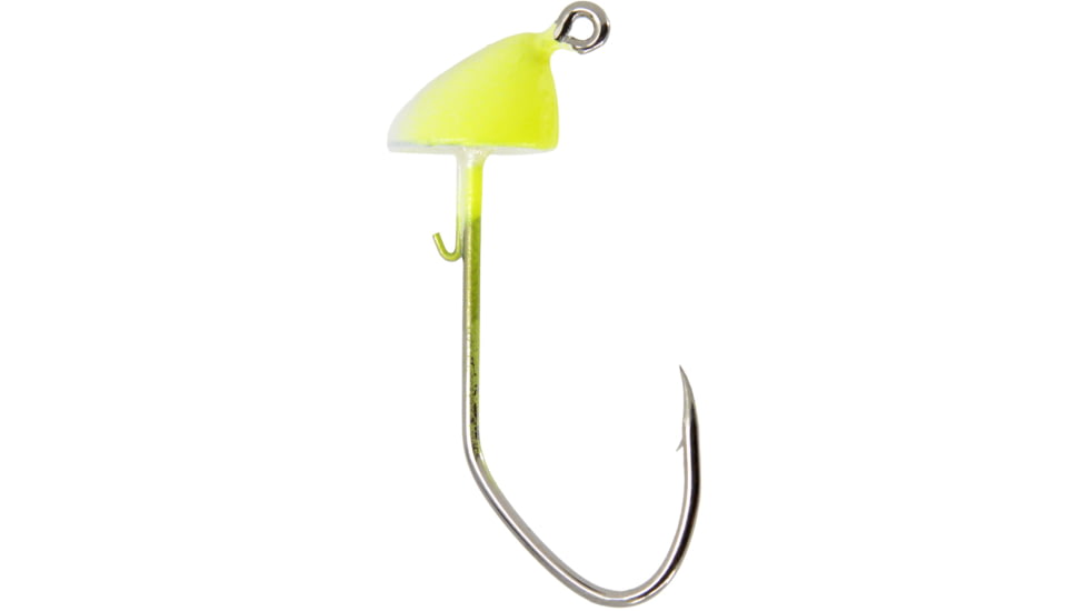 CHUBBS Swimbait Heads, 3/8 oz, 5/0, 3-Pack, White/Chart Flash, YSBH38WH-3