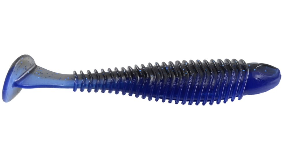 CHUBBS Swimbait Paddletails, 8-Pack, 3in, Black/Blue, YSBT80BB-8