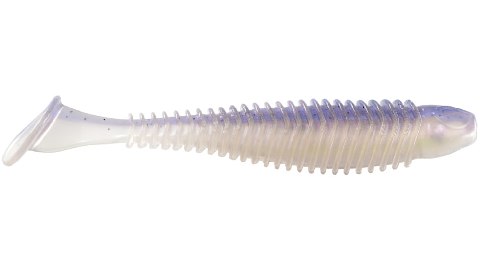 CHUBBS Swimbait Paddletails, 8-Pack, 3in, Clear Silver/Blue Back, YSBT80SB-8