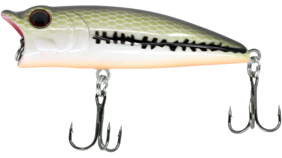 CHUBBS Topwater Popper, 2 1/2in, 7/16oz, #4 Hook, Baby Bass, YPOP-11