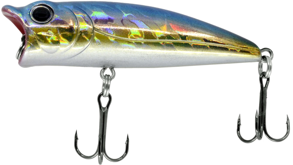 CHUBBS Topwater Popper, 2 1/2in, 7/16oz, #4 Hook, Elect Pop, YPOP-207