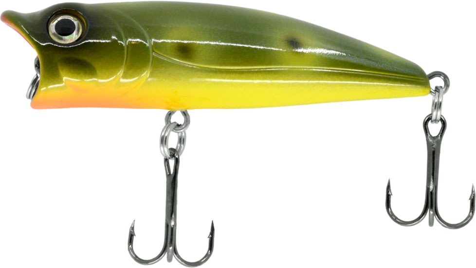 CHUBBS Topwater Popper, 2 1/2in, 7/16oz, #4 Hook, Olive, YPOP-205