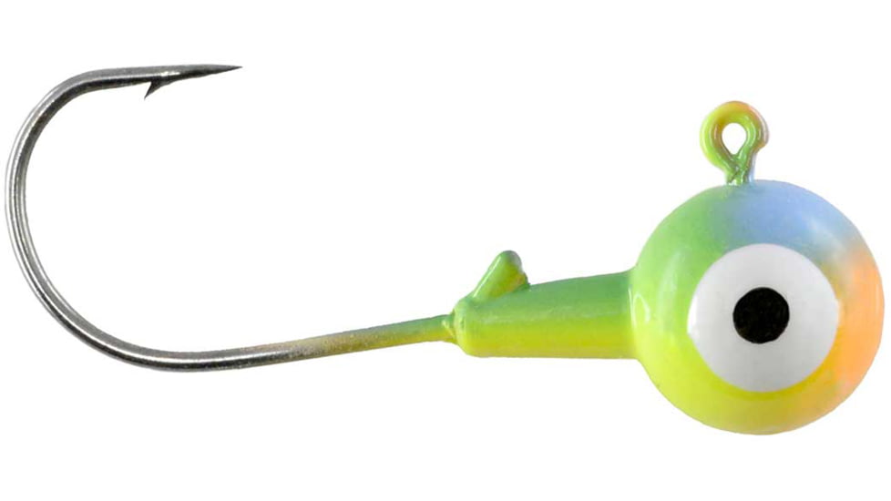 CHUBBS Two-Tone Colors Round Jigs, 1/16oz, #4 Hook Size, 10-Pack, Parrot, Y-TJH1610-PT