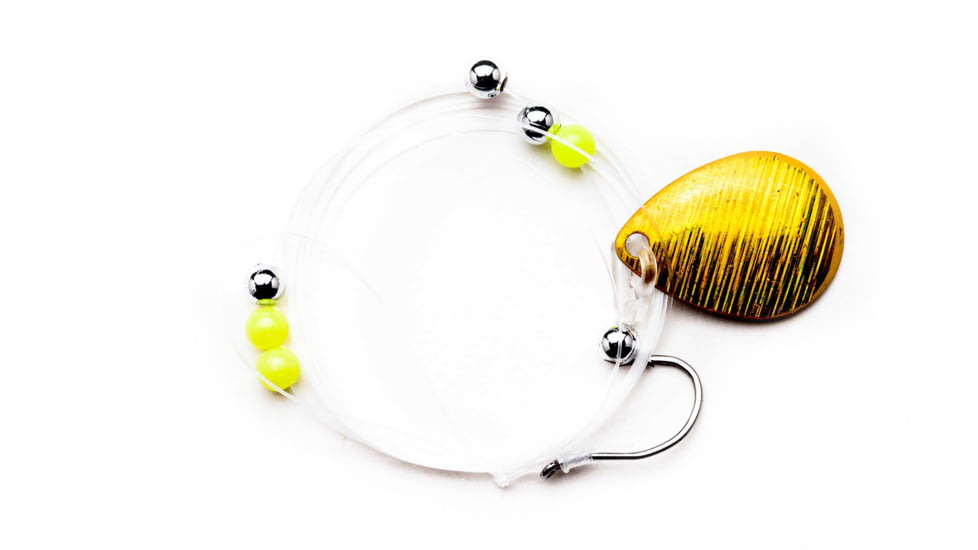 CHUBBS Walleye Rig, 2 Hooks, 60in Length, Chartreuse, YSC3D-40