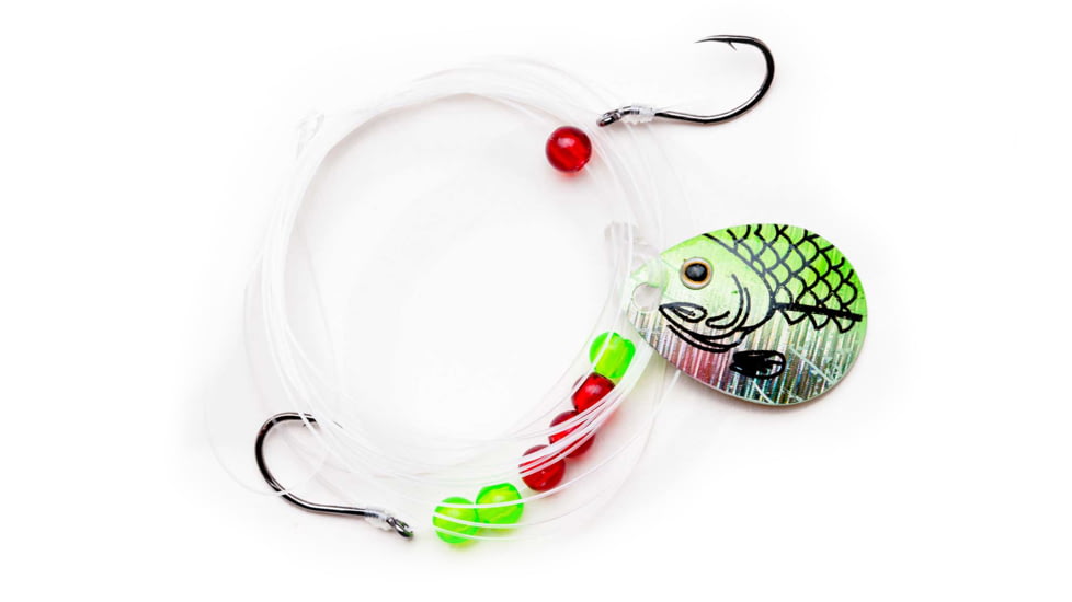 CHUBBS Walleye Rig, 2 Hooks, 60in Length, Green Chart., YSC3D-GC