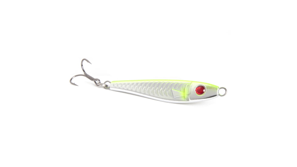 Clarkspoon Chrome Jig, Chrome/Chartreuse, 1 1/2oz, CJ15-CRM/CHT