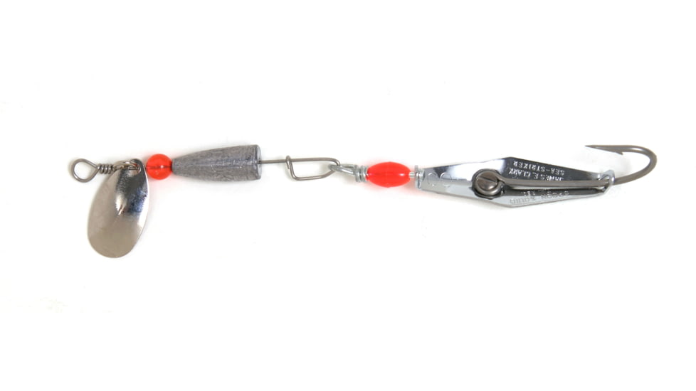 Clarkspoon Clark Caster, w/#00 Silver ClarkSpoon, 2/0 Hook, 2in Blade, 1/4oz, Chrome, CC14-00RBMS
