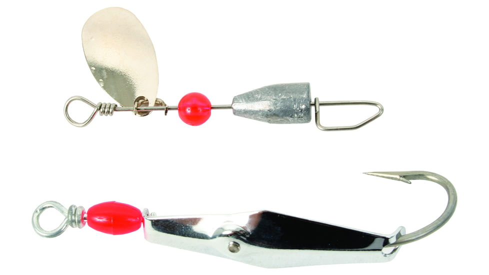 Clarkspoon Clark Caster, w/#00 Silver ClarkSpoon, 2/0 Hook, 2in Blade, 1/8oz, Chrome, CC18-00RBMS