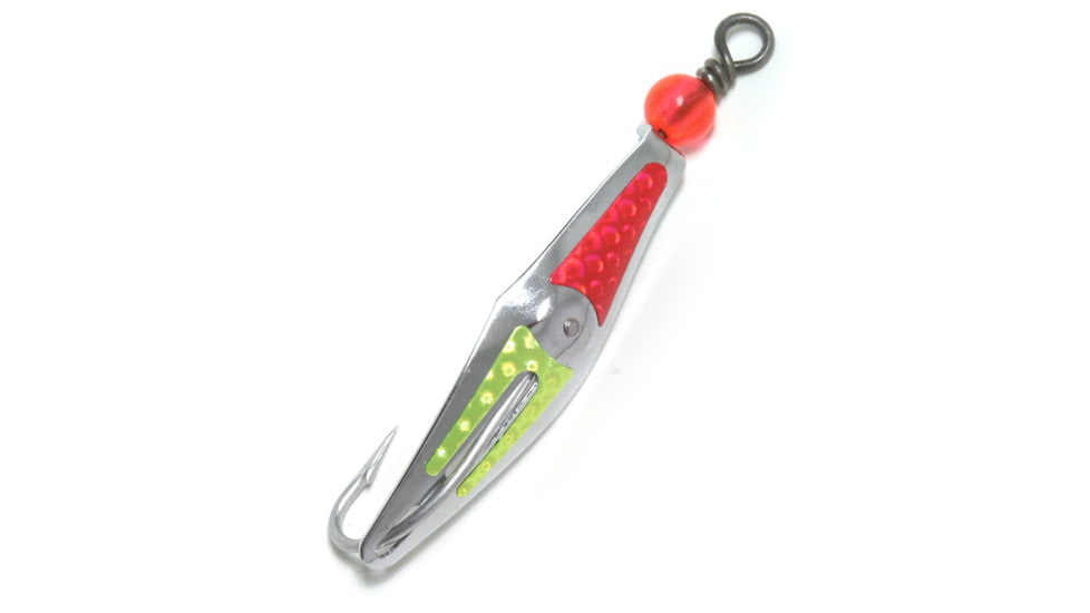 Clarkspoon FlashSpoon, 2/0 Hook, 2.5in Blade, # 0 Silver ClarkSpoon, 2/0 Hook, 2.5in Blade, Electric Chicken Flash Tape, 0RBMS-CPF