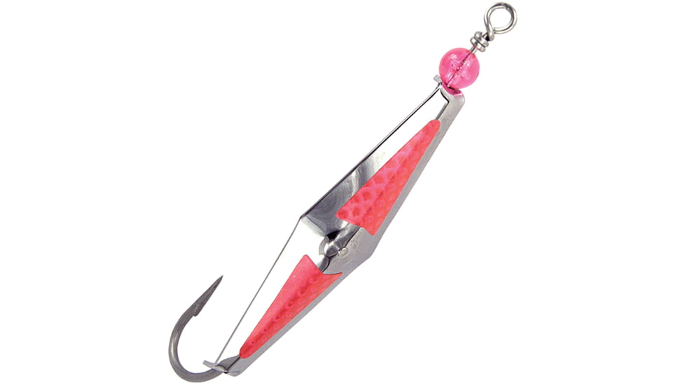 Clarkspoon FlashSpoon, 2/0 Hook, 2.5in Blade, # 0 Silver ClarkSpoon, 2/0 Hook, 2.5in Blade, Pink Flash Tape, 0RBMS-PF