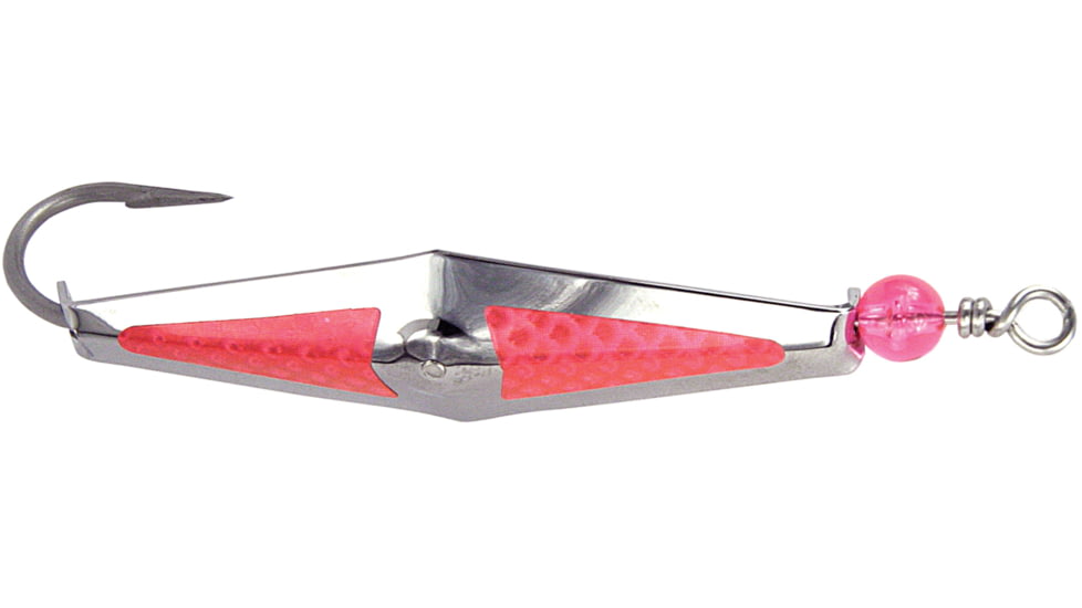 Clarkspoon FlashSpoon, # 2 Silver ClarkSpoon, 6/0 Hook, 3.5in Blade, Pink Flash Tape, 2RBMS-PF