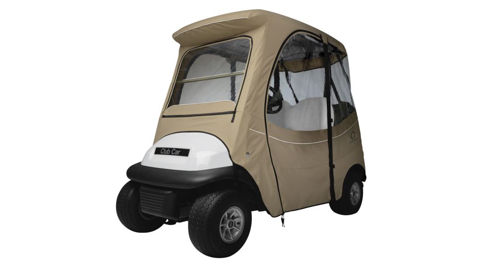 Classic Accessories Fairway FadeSafe Club Car Enclosure/Short Roof, Khaki 4010553
